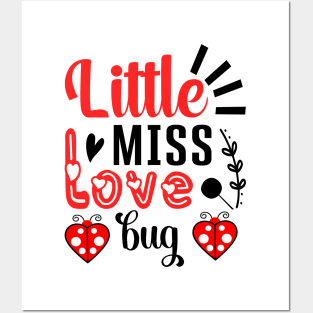 little miss love bug t-shirt Posters and Art